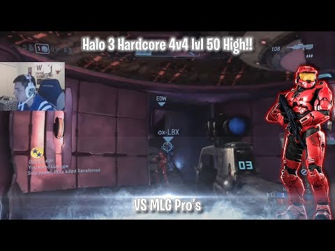 Halo 3 : 4v4 vs MLG Pros Roy Lunchbox Snipedown Optic Flamesword (Roy POV) Heretic MLG TS