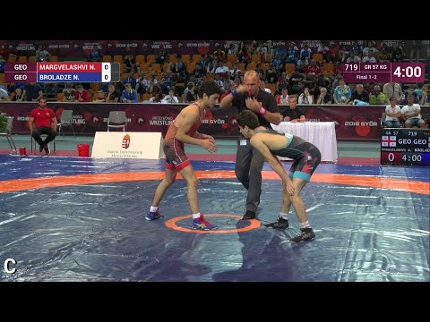 GOLD GR - 57 kg: N. MARGVELASHVI (GEO) v. N. BROLADZE (GEO)