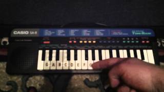 Video thumbnail for Casio SA-8 Keyboard + Bonus Hidden Easter Egg Feature by KeyboardKrazy49