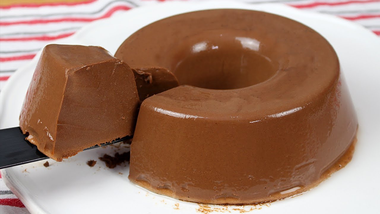 Pudim de Chocolate Super Cremoso ( Sem Forno ) Fácil de Fazer!
