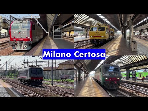 Stazione di MILANO CERTOSA: treni in transito, arrivo e partenza! [parte 1/2]