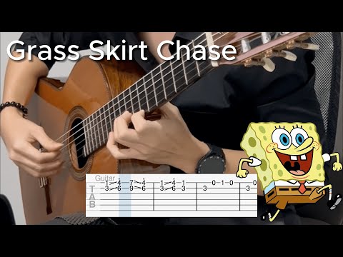 SpongeBob - Grass Skirt Chase (EASY Guitar Tab)