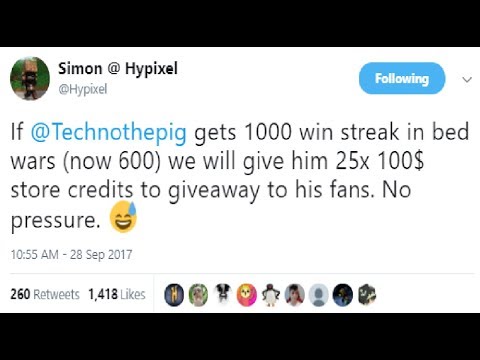 Hypixel's $2500 Bedwars Challenge (700 winstreak)