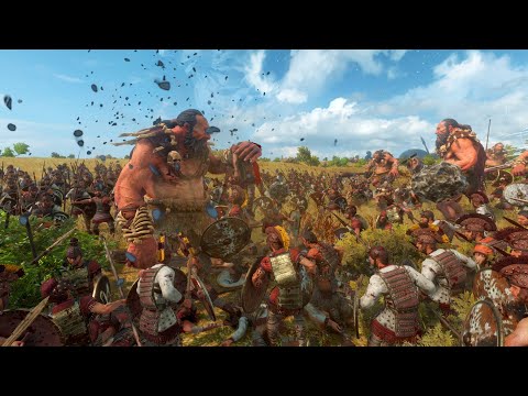 Can 20 Giants Win Against 10.000 Human Army? - Total War Troy Mythos
