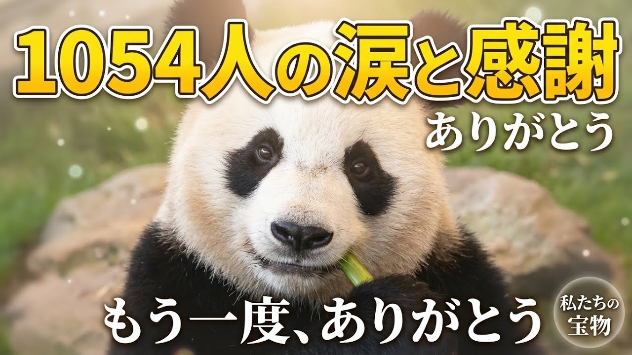 【涙腺崩壊】1054人のファンが届けた「最高の1枚」に涙が止まらない…パンダたちからの最後のメッセージ