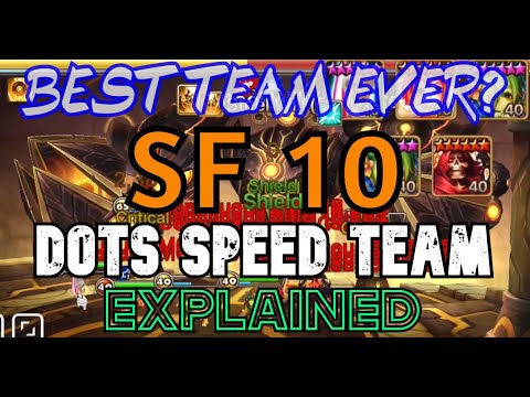 SUMMONERS WAR / BEST SF 10 SPEED TEAM? DOTS TEAM WORKS! 60 SECONDS AVERAGE