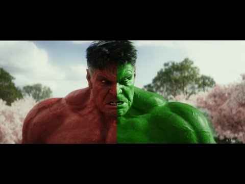 Red Hulk recolored - Side by side