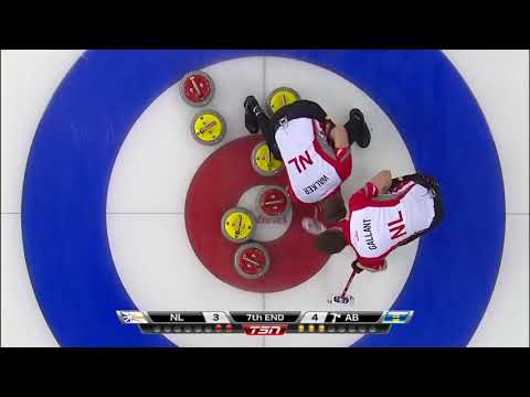 #brier2016 [F-7E] Gushue (NL) vs Koe (AB) "We sit two and he's dead!"