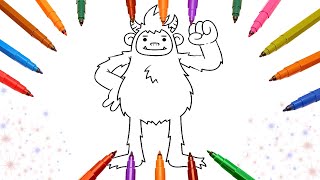 🟠🔵Hello YETI 🔴🟢in Online Coloring