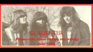 Slaughter (Can) Mock radio interview.July 1984 (Pre 1st demo)