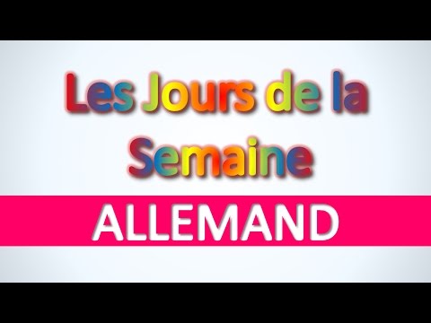 Allemand | Les Jours de la Semaine - Apprendre vocabulaire allemand pour débutants