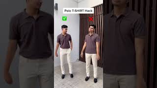 Polo T-Shirt HACK | #trending #viralshorts #polotshirt  #styletips #menswear #stylehacks #howto