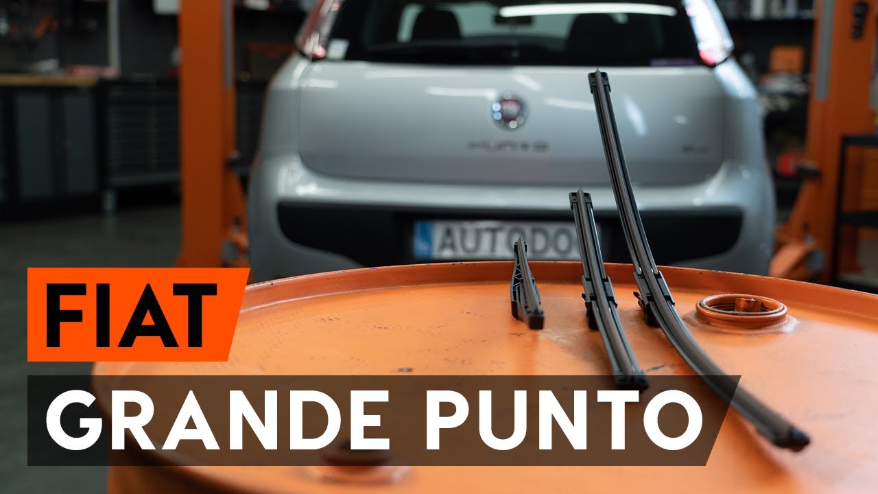 Elülső ablaktörlő lapát-csere Fiat Punto 199 gépkocsin – Útmutató