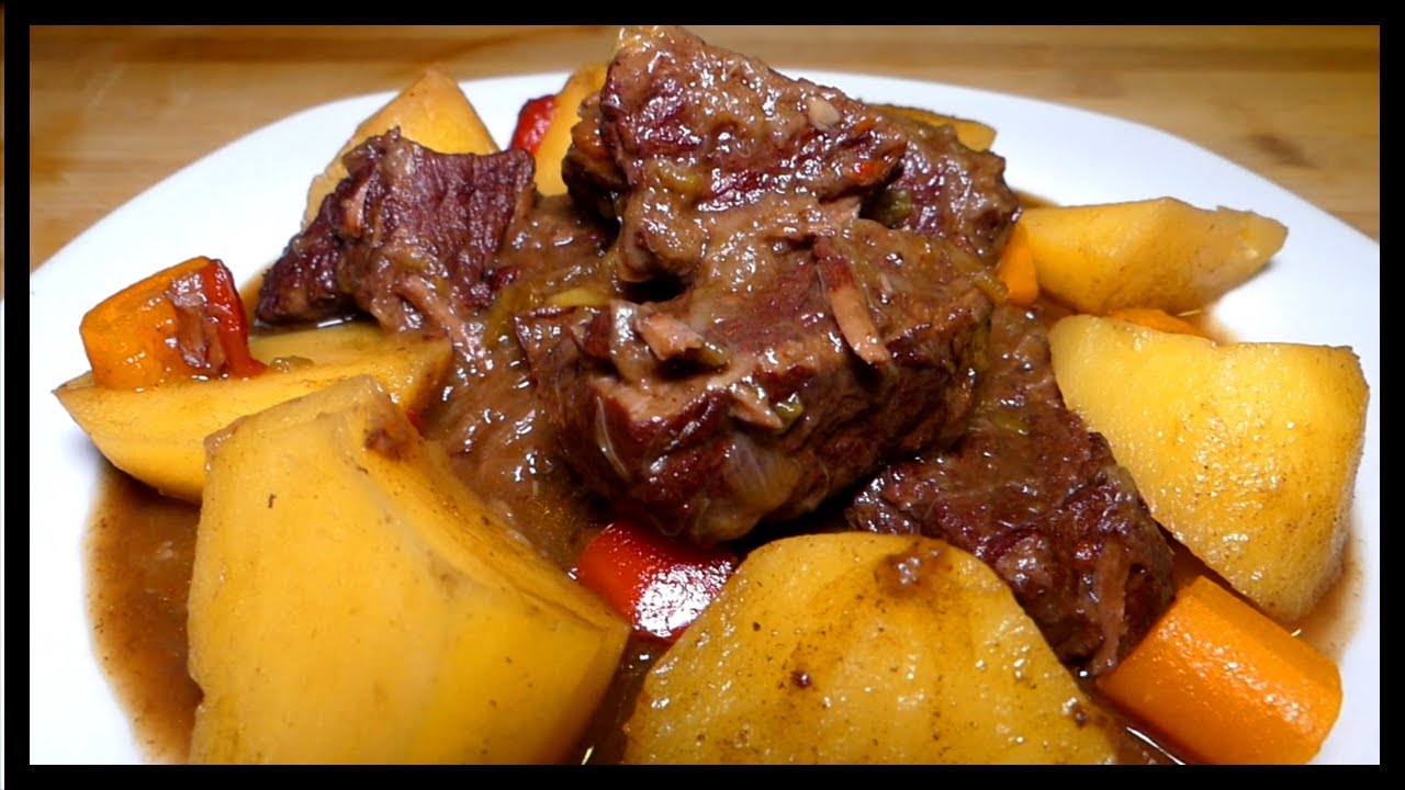 Estofado de TERNERA al vino tinto en olla Express.