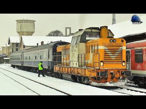 Portocala Hidraulică 82-0410-4 in Zăpadă/Snow in Gara Satu Mare Station - 20 January 2021