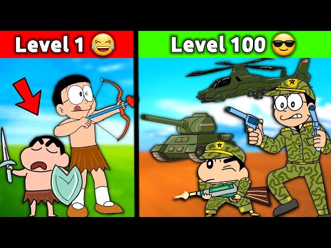 Shinchan Build The Strongest Army 😱 || Funny Game Roblox 😂