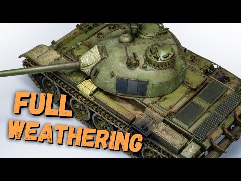 Tamiya T-55 1/48 The final step - A modelling tutorial - Adding last weathering details #scalemodel