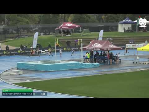 Boys U10 200m Timed Final 2: 2021 Commonwealth Bank State Track and Field Championships // LAVicTV