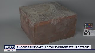 Second time capsule found in Robert E. Lee statue | FOX 5 DC