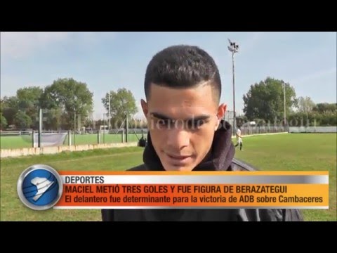 MACIEL METIÓ TRES GOLES Y FUE FIGURA DE BERAZATEGUI