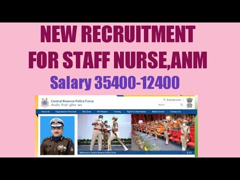 #crpf_recruitment_2020 ||Staff Nurse ||ANM //crpf recruitment 2020