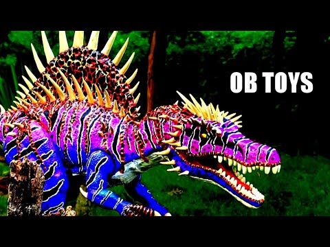 CUSTOM MATTEL OMEGA 09 SPINOSAURUS | GLOW IN THE DARK | JURASSIC WORLD TOY DINOSAUR REPAINT