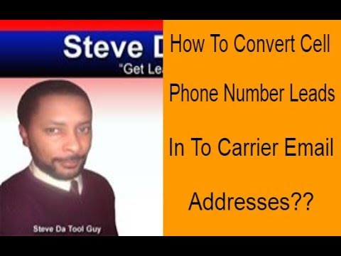 Convert Cell Phone Numbers Into Email Addresses | Web Data Scraper | Steve Datoolguy