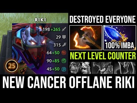 NEW Cancer Offlane Riki with Scepter + Battle Fury = Deleted Alchemist | Next Level Counter DotA 2