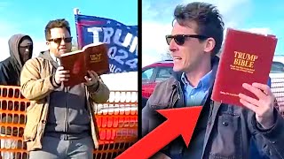 Comedians Troll MAGA By Reading Trump Bible At Rally