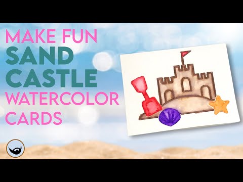 ☀️ Sandcastle Watercolor Cards ☀️ Summer Craft Party 2023 ☀️