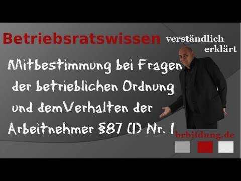 Mitbestimmung bei Fragen der betrieblichen Ordnung und dem Verhalten der Arbeitnehmer