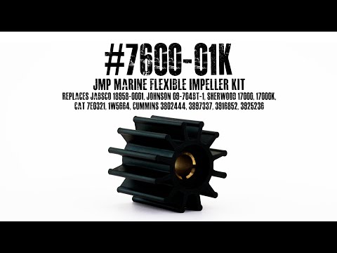 7600-01K JMP Marine Flexible Impeller Kit . Replaces Jabsco 18958