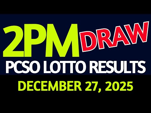 2pm Lotto Result Today December 27, 2025 Swertres Ez2 PCSO