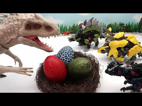 Dinosaur VS ZOIDWILD! Dinosaur Eggs, Transformer Dino Robot