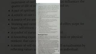 Topic -work and meaningful work, Chapter 1 Home science.                             Class 12