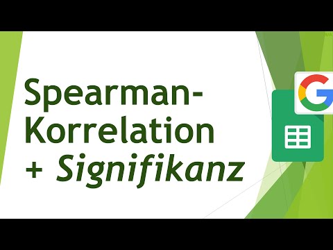 Spearman Rangkorrelationskoeffizient in Google Tabellen berechnen
