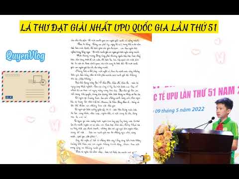 GIẢI NHẤT THI VIẾT THƯ UPU LẦN THỨ 51 QUỐC GIA: EM NGUYỄN BÌNH NGUYÊN-Lớp 9A1-THCS NGUYỄN TRI PHƯƠNG