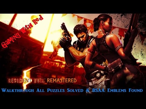 Resident Evil 5: Remastered Chapter 1-1 Walkthrough CO-OP All BSAA Emblems Found