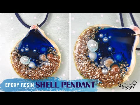 ~JustHandmade~ Epoxy resin SHELL pendant - tutorial / DIY