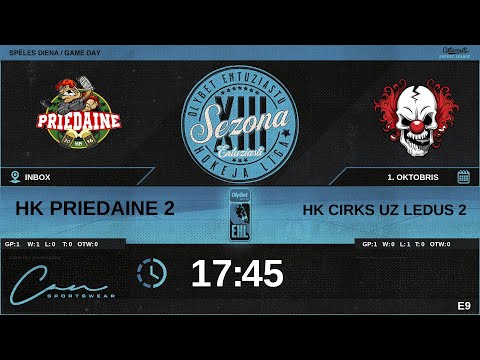 2023 10 01 | HK PRIEDAINE 2 (PR2) - HK CIRKS UZ LEDUS 2 (CR2) | E9