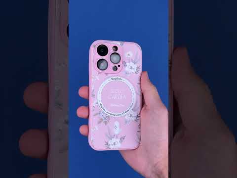 Чехол на iPhone 13 Pro Max черный с цветами и МагСейф MagSafe и защитой на камеру на телефон Айфон 13 Про Макс - фото 3 - id-p2276090870