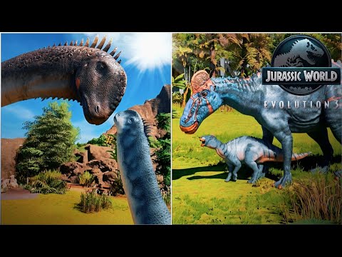 All Herbivore Babies Socializing with Their Parents! | Jurassic World Evolution 3