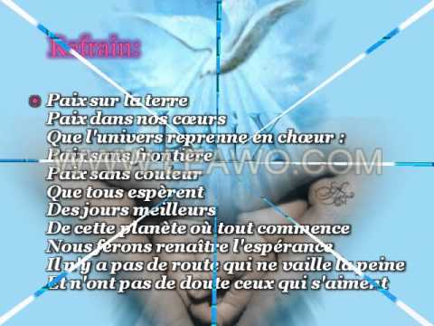 paix sur la terre Frédéric françois avec parole