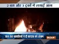 Naxals torched two buses and three trucks in Chhattisgarh