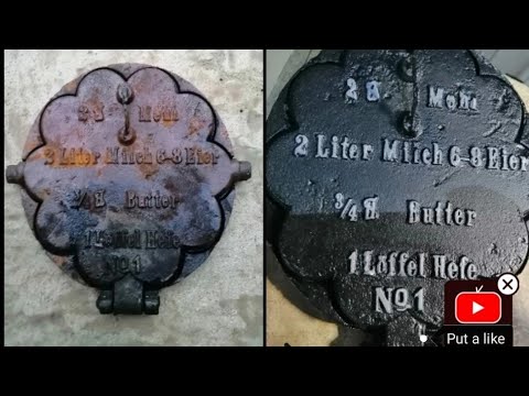 1928г Restoration of an old German waffle iron/1928Реставрация старой немецкой вафельницы