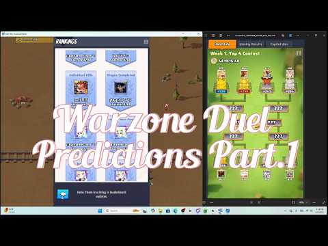 They're against LBJustin and 263 ☠️☠️ - Warzone Duel Predictions - Part 1 | LAST WAR