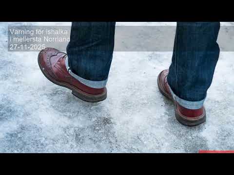 Varning för ishalka i mellersta Norrland