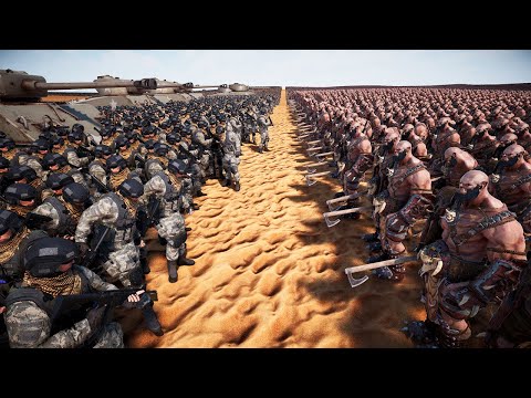 Army of Modern Soldiers Surrounded by 1,000,000 Orcs — Ultimate Epic Battle Simulator 2
