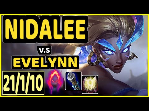 NJI (NIDALEE) vs EVELYNN - 21/1/10 KDA JUNGLE GAMEPLAY - EUW Ranked GRANDMASTER