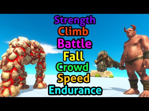 Battle ability Lava golem vs Ogre lord Animal Revolt Battle Simulator
